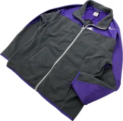 NIKE ☆ デザイン フリース ジャケット ジップアップ ダークグレー パープル XL ランニング トレーニング サーマフィット ナイキ■EF273