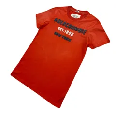 アバクロンビー ＆ フィッチ 半袖 Tシャツ オレンジ メンズSサイズ 【 人気の元気色♪ スリムシルエット 】 ABERCROMBIE＆FITCH ●FC287