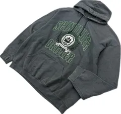 FRUIT OF THE LOOM ☆ 古着らしい味◎ カレッジ プリント プルオーバー スウェット パーカー グレー 2XL 古着 フルーツオブザルーム■EA250