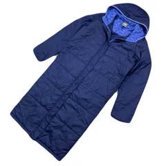 プーマ ナイロン ベンチコート ロングコート レディース Lサイズ ブルー ネイビー パーカー グラコン ●FE348