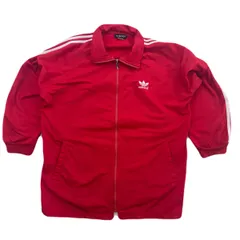 アディダス トラックジャケット ジャージ レッド 赤 メンズ Lサイズ ビンテージ 90s ●EC328