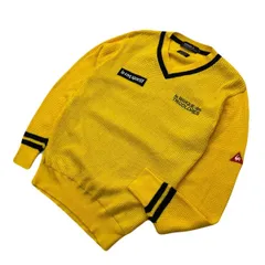 le coq sportif GOLF ルコック ゴルフ イエロー ニット シャツ セーター メンズ M 秋冬 スポーツ オシャレ トレーニング 人気 定番■EF348