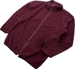 FIRST DOWN ☆ ベーシック◎ フリース ジャケット エンジ パープルレッド L 登山 アウトドア キャンプ 秋冬 定番 ファーストダウン■EA253