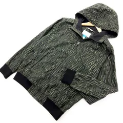 コロンビア ☆ Columbia ジップアップ ナイロンジャケット パーカー 総柄 グリーン × ブラック M Hillgard Pines Jacket pm3839■G215