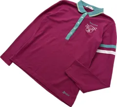 SRIXON ☆ 爽やか◎ デザイン 長袖シャツ ポロシャツ ピンク グリーン レディース LL ゴルフ スポーツ トレーニング スリクソン■G271