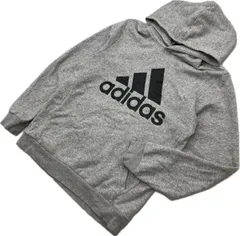 adidas ☆ アディダス フロントロゴ◎ スウェット パーカー プルオーバー グレー メンズ O 秋冬 スポーツ トレーニング タウンユース■J311