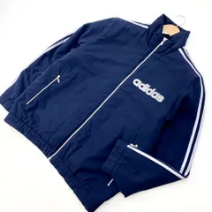 アディダス ★ adidas 中綿 ジャケット ナイロンジャケット Oサイズ ネイビー 濃紺 スポーツ トレーニング ストリート 古着 コーデ■ED123