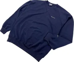 Reebok ☆ 着回し抜群◎ ネイビー Vガゼット スウェット シャツ トレーナー L スポーツ ストリート 90sスタイル 古着MIX リーボック■ED218