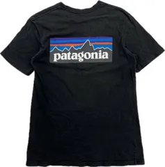 Patagonia ☆ 大定番 人気 ロゴ 半袖 Tシャツ ブラック XS メンズ 日本サイズ SM アウトドア サーフ キャンプ デイリー パタゴニア■I320