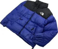 THE NORTH FACE ☆ 人気 ヌプシ ダウンジャケット ブルー ブラック M アウトドア ストリート スタイル ノースフェイス NF002YO 正規■ED248
