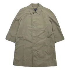 バーバリー メンズ ステンカラーコート スプリングコート ビンテージ 80s ベージュ系 S相当 88-160 スリムシルエット 定番 ●g377