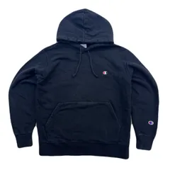 チャンピオン スウェット パーカー ダークネイビー メンズ Lサイズ 定番 胸ロゴ ●EA329