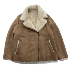 ユニクロ フェイクムートン コート ジャケット 裏ボア 防寒 アウター レディース XLサイズ ブラウン 軽量 ●g378