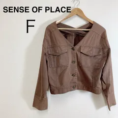 SENSE OF PLACE by URBAN RESEARCH センスオブプレイスバイアーバンリサーチ ノーカラーショートジャケット シンプル 無地 きれいめ カジュアル オフィスカジュアル 春アウター 秋アウター レディース アウター ショート丈 F