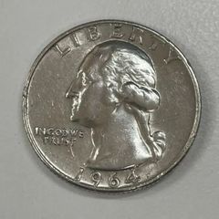 アメリカ銀貨1964年 クォーターダラー25セント 2枚セット 銀900 - メルカリ