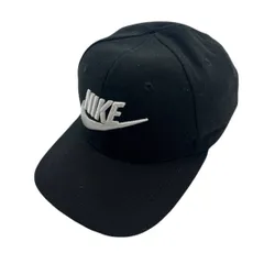 ナイキ コットン キャップ ブラック 黒 エンボス 刺繍ロゴ キッズ 子供用 【 人気ロゴ 】 サイズ調整可 帽子 NIKE ●FMC136