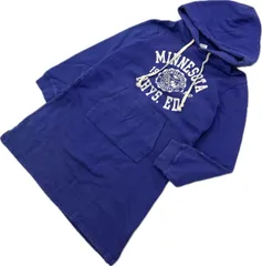 Champion ☆ 1枚でさらっと◎ カレッジ スウェット パーカー ワンピース ブルー レディース L 通年 大人カジュアル チャンピオン■EE243