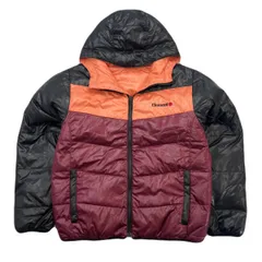 エレメント ダウンジャケット 防寒 アウター メンズ Mサイズ ブラック オレンジ バーガンディ スポーツカジュアル ●i394