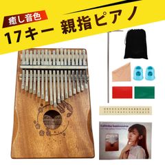 カリンバ 17キー C調 初心者向けセット 楽器 親指ピアノ 専用ケース 