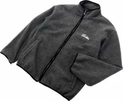 FIRST DOWN ☆ ロゴ刺繍◎ フリース ジャケット グレー L 登山 ハイキング アウトドア キャンプ ストリート 街着 ファーストダウン■H261