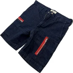 TOMMY HILFIGER ☆ デザイン デニム ショートパンツ ハーフパンツ インディゴ S 夏 アメカジ ストリート 古着 トミーヒルフィガー■Ja7747