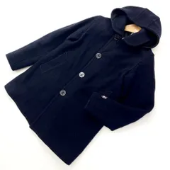 ORCIVAL ☆ しっかり生地感◎ メルトンウール オーシバル ロング ピーコート フード付 濃紺 細身 メンズ 1 大人カジュアル フランス■S1411