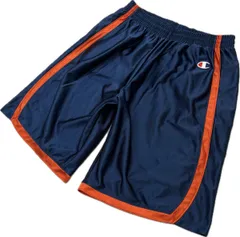 Champion ☆ ハーフパンツ ショーツ ショートパンツ ネイビー オレンジ O 春夏 バスケ 部活 スポーツ トレーニング チャンピオン■JS1264