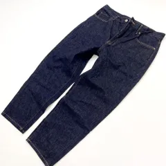 育てる一着♪ ユニクロ ☆ UNIQLO テーパード デニムパンツ ジーンズ 濃紺 W28 大人カジュアル 綺麗め アメカジ ストリート Y2K■Ja5294