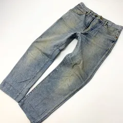 ラングラー ★ Wrangler 秋冬 厚手 デニム ジーンズ デニムパンツ アイスブルー W34 絶妙色落ち◎ 雰囲気最高♪ アメカジ 古着MIX■Ja3591