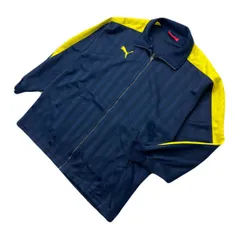 プーマ PUMA ネイビー イエロー トラックジャケット ジャージ ジャケット SM 通年 プージャー リラックス スポーツ ヘビロテ 部屋着■O196