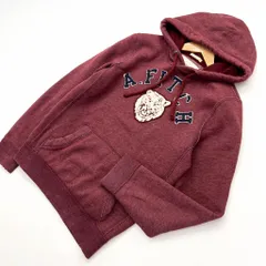 Abercrombie&Fitch ☆ こなれた風合い◎ エンジ プルオーバー スウェット パーカー ワッペン タイガー S アバクロンビー&フィッチ■S1006のサムネイル