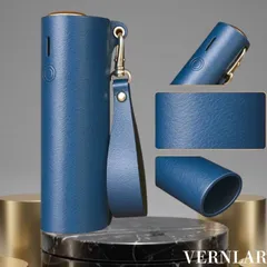 IQOS イルマ i ワン ケース iluma i one 対応 PUレザー ストラップ付き 軽量 傷防止 保護カバー シンプル 高級感 ネイビー