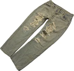 00s ☆ LEVIS 501 USA製 クラッシュ リメイク デニムパンツ ジーンズ W34 アメカジ パンク グランジ ロック ストリート リーバイス■Ja7192