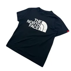 ザノースフェイス 半袖 Tシャツ ブラック 黒 速乾 ポリ素材 メンズ Sサイズ 【 人気 でかロゴ仕様♪ 】 THE NORTH FACE ●M383