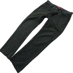 Dickies ☆ スタイリッシュ◎ ストライプ パンツ ブラック ホワイト 34 スタイル抜群◎ アメカジ ストリート 古着MIX ディッキーズ■Ja6104