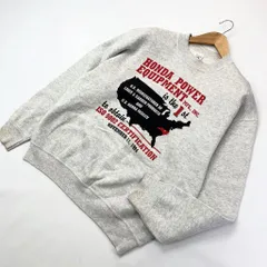 90s ☆ FRUIT OF THE LOOM ☆ 希少◎ US HONDA プリント◎ トレーナー シャツ グレー L グレー 古着 ホンダ フルーツオブザルーム■S1644