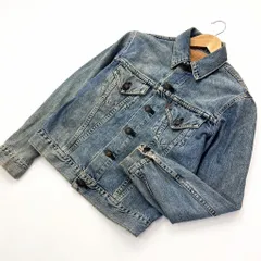 リーバイス ☆ LEVIS 71557-02 ビッグE 4th 復刻 日本製 デニムジャケット 38 絶妙色落ち♪ ライトインディゴ アメカジ 古着MIX■N190