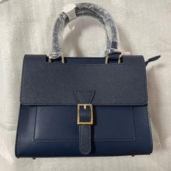 チャーム&ストラップ付Hロゴバッグ ネイビー - メルカリ