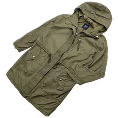 GAP ☆ 薄手 春 夏 秋 モッズコート ミリタリー ジャケット コート オリーブ レディース XS お出かけ 大人カジュアル 古着 ギャップ■S2923