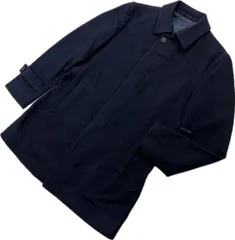 Calvin Klein ☆ カルバンクライン ウール カシミヤ混 ステンカラー コート ダークネイビー 濃紺 34 メンズ 秋冬 大人カジュアル■S3821
