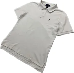 POLO RALPH LAUREN ☆ 清潔感◎ ユース L ホワイト 半袖 ポロシャツ メンズ S相当 春夏 アメカジ ストリート ポロラルフローレン■S2073