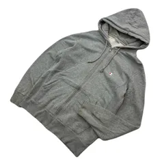 Champion チャンピオン スウェット ジップアップ パーカー グレー メンズ XL 通年 春 秋 スポーツ ストリート タウンユース 古着■S4310