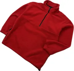 00s EBTEK ☆ Eddie Bauer メキシコ製 ハーフジップ プルオーバー フリース ジャケット レッド S アウトドア 古着 エディーバウアー■S3092