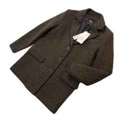 タグ付 未使用品 ZARA ザラ 千鳥柄 ウール ジャケット コート ブラウン レディース XS 秋冬 スタイリッシュ モード 大人カジュアル■S4085