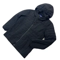 LANDS END ☆ ランズエンド 中綿 ブラック ナイロンジャケット ジップアップ パーカー メンズ M 秋冬 アウトドア アメカジ 古着■S4141