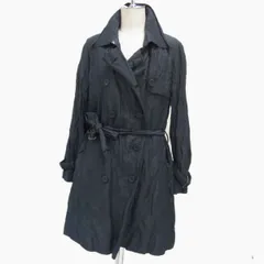 美品◇ISSEY MIYAKE HaaT HA71FA631 シワ加工 トレンチコート 金属繊維混紡 ロングコート イッセイミヤケ ハート レディースのサムネイル