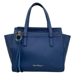 FERRAGAMO/SalvatoreFerragamo(サルバトーレフェラガモ) ハンドバッグ エイミー 21F478 ネイビー レザー
