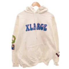 エクストララージ X-LARGE 24AW FLOWER PULLOVER HOODED SWEAT パーカー フーディ フラワー刺繍 長袖 L 白 ホワイト /FF ■GY64