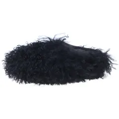 UGG (アグ) ボア ファットシルエット ファーサンダル ブラック