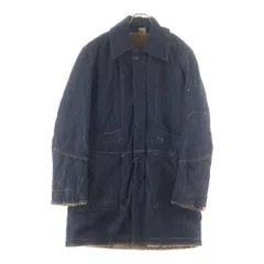 DIESEL (ディーゼル) ボアデニム ジップアップ ロングジャケット インディゴ